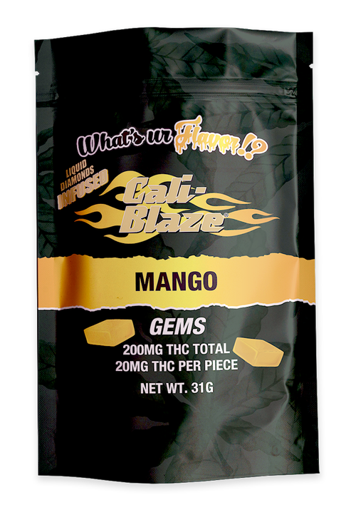 Photograph of product: Cali Blaze - 200MG Liquid Diamonds Infused Gems - Mango