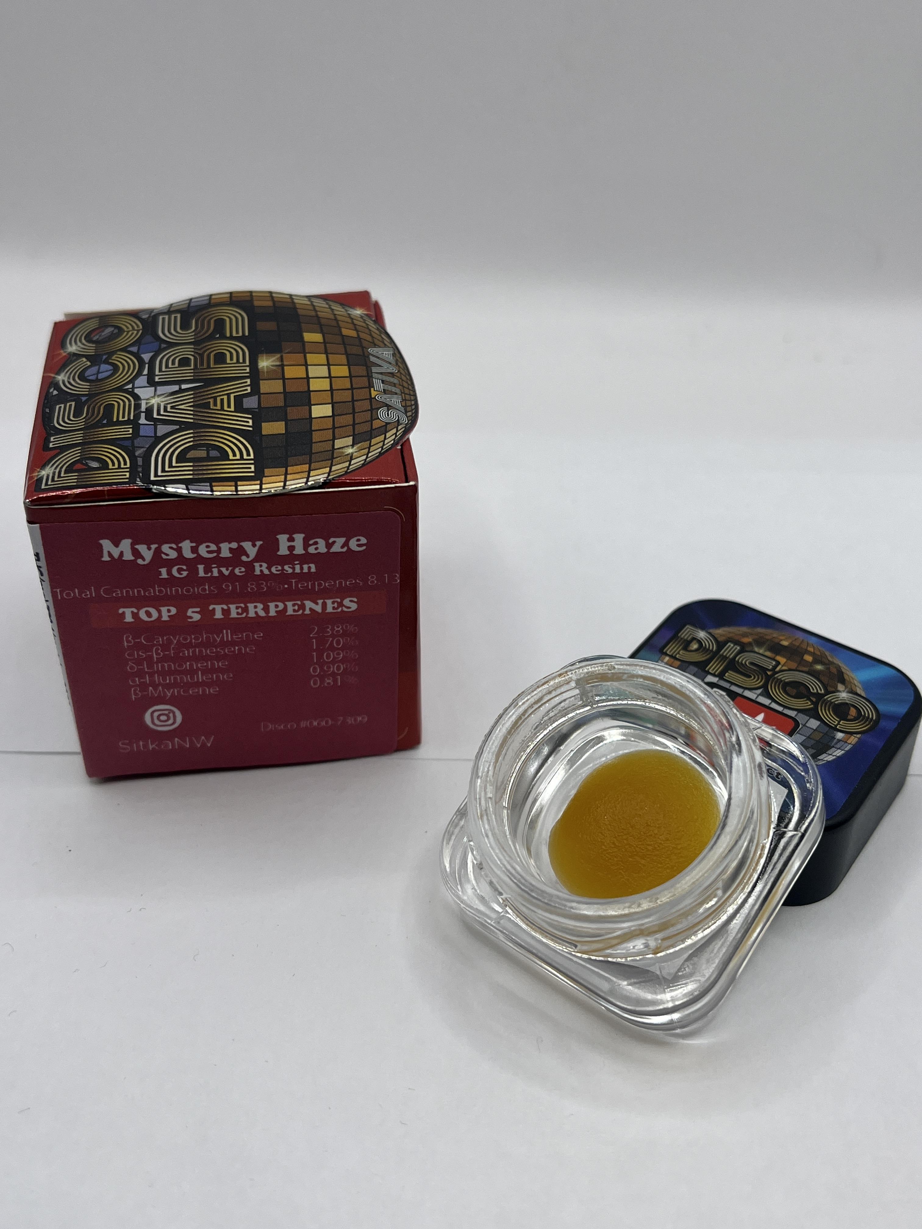 Photograph of product: Disco Dabs Live Resin - Mystery Haze
