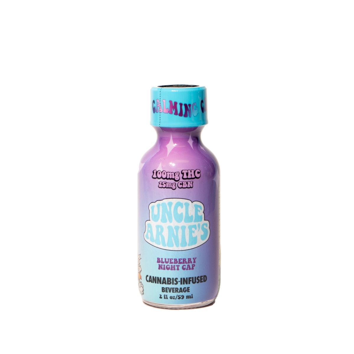 Photograph of product: UNCLE ARNIE'S - DRINK - 100MG - 2OZ - BLUEBERRY NIGHTCAP - Oui'd