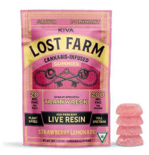 Photograph of product: LOST FARM | STRAWBERRY LEMONADE - LIVE RESIN GUMMIES | 200MG