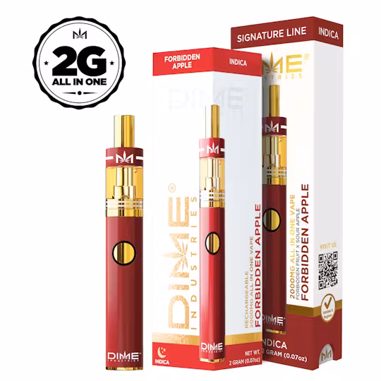 Photograph of product: Dime Disposable Vape 2g Forbidden Apple