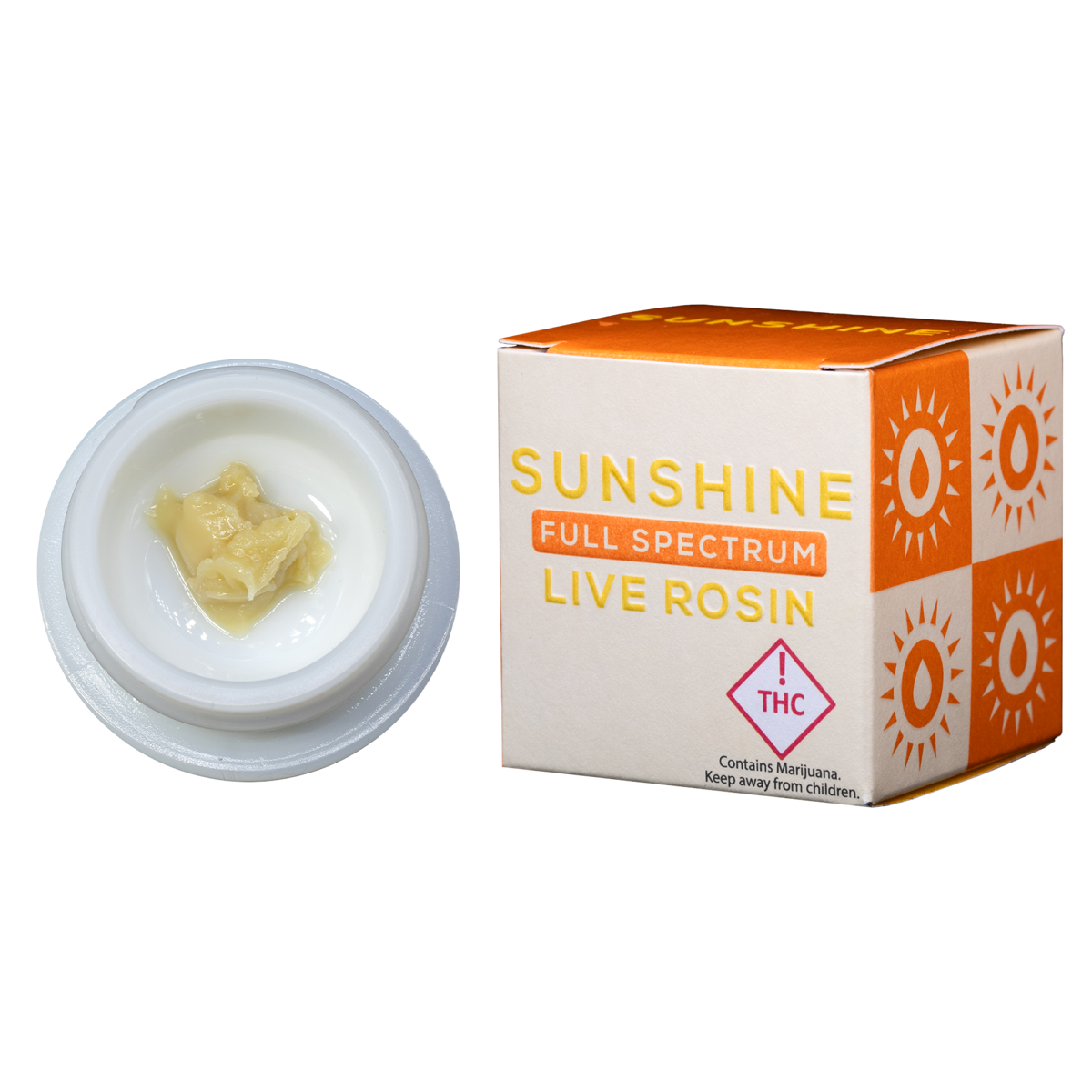 Photograph of product: REC: Sunshine Extracts GMO FSE Live Rosin