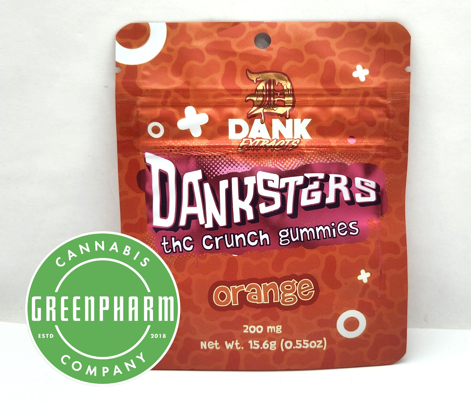 Photograph of product: Edible | Dank Extracts | Orange Danksters | 200mg