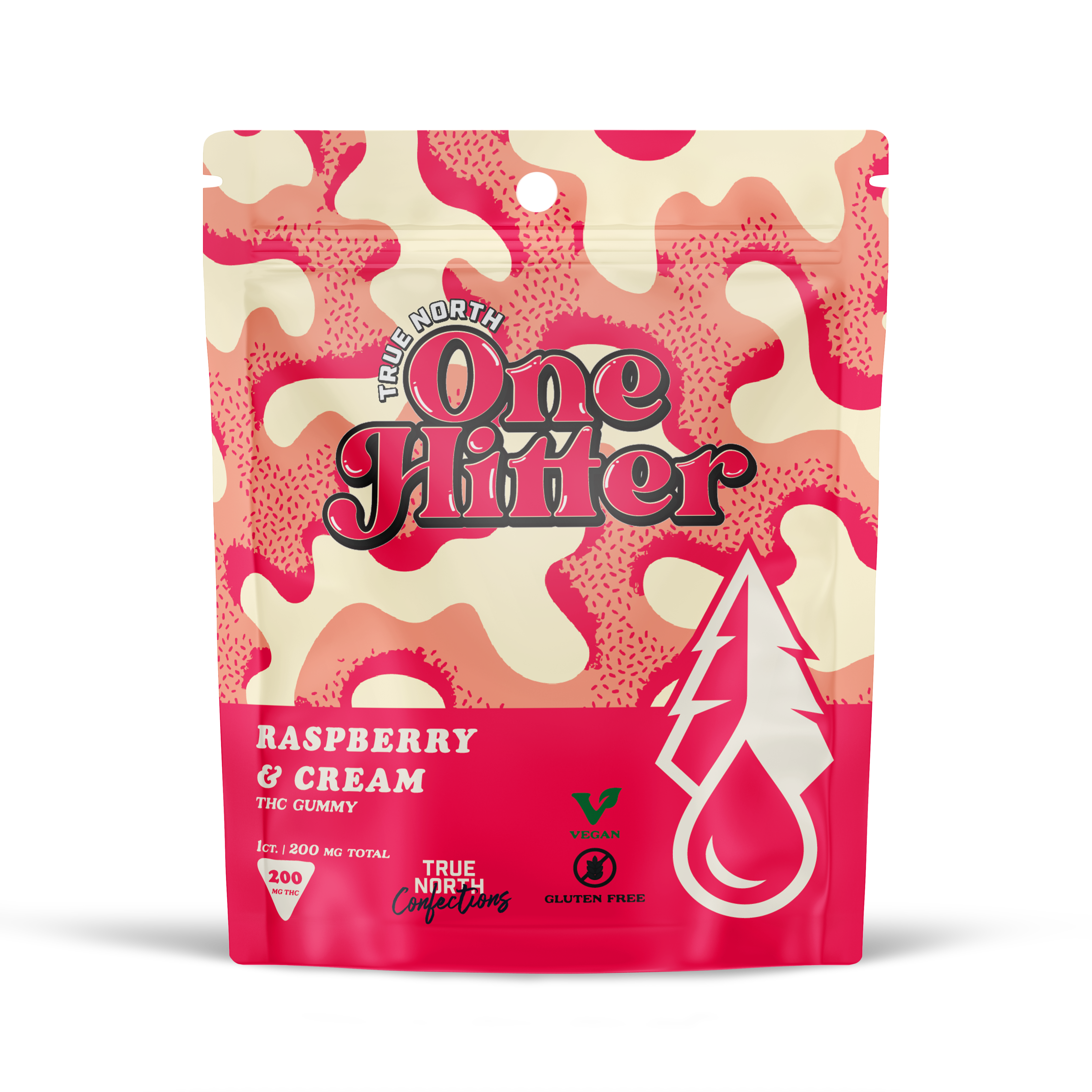 Photograph of product: TN | Raspberry and Cream One Hitter Gummy | 200mg (AU)