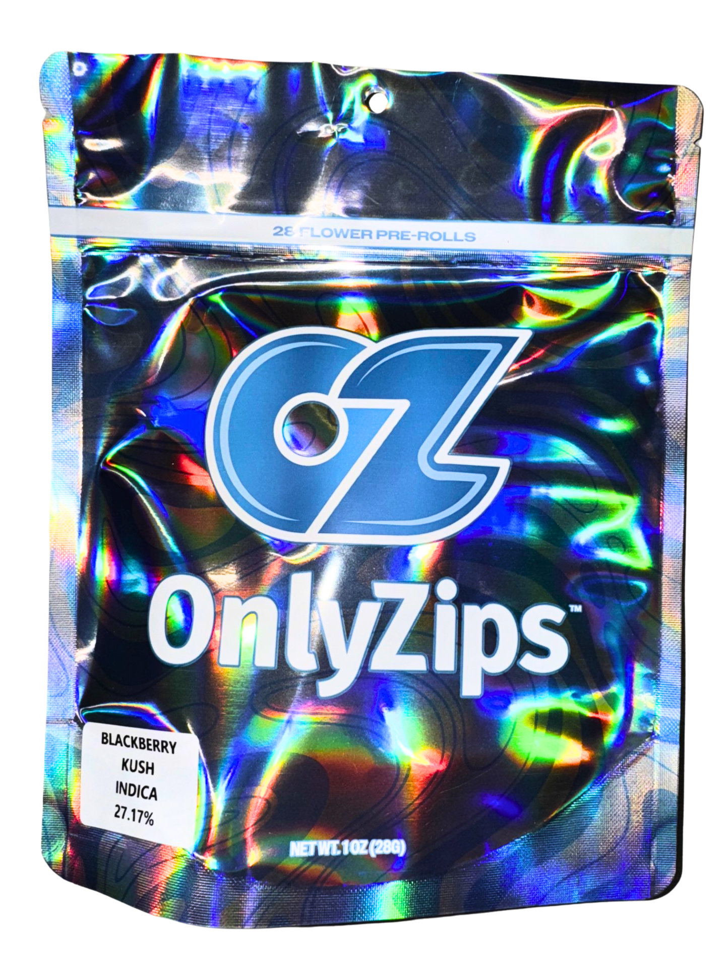 Photograph of product: OnlyZips - Blackberry Kush (28x1g) PR Pack