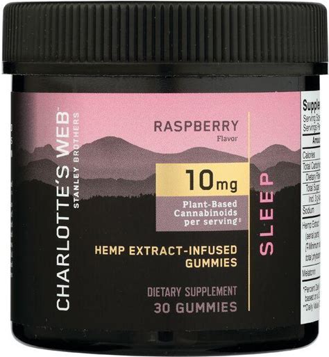 Photograph of product: Raspberry Sleep (60mg) Charlotte's Web CBD Gummies 6pk*Flash Sale