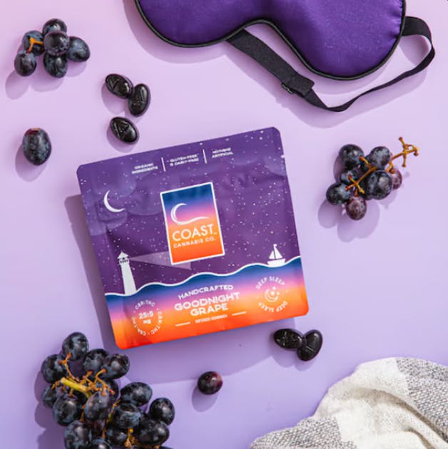 Photograph of product: Gummies - GoodNight Grape Deep Sleep - 5:1 (CBN:TH-oui)  - 20Pcs - 100mg