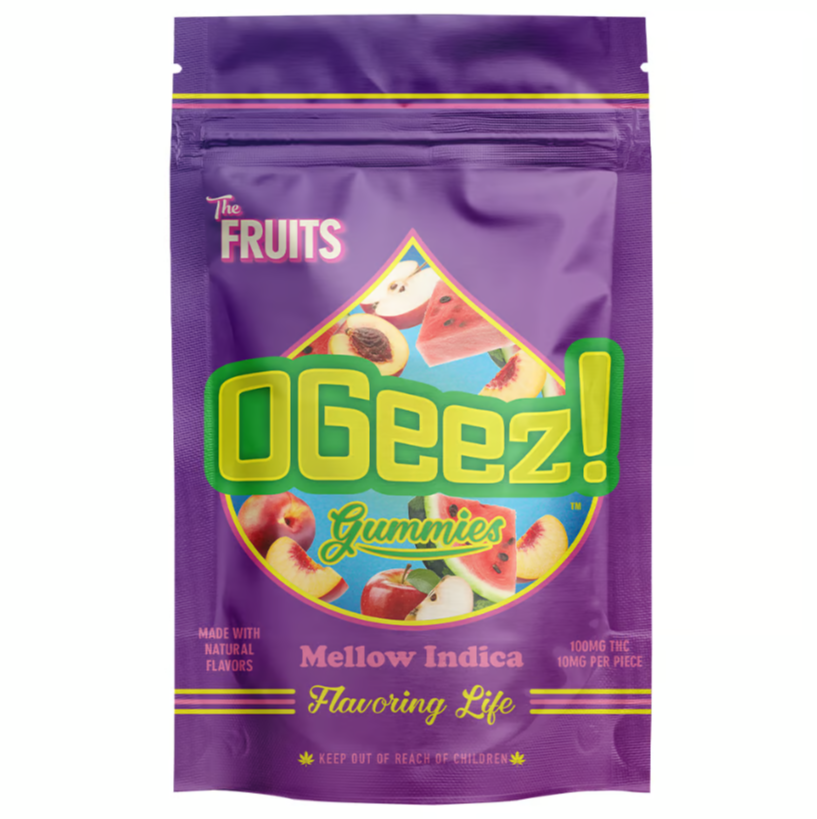Photograph of product: The Fruits Watermelon, Red Apple & Peach Gummies 100mg (10-Pack | 10mg Each)