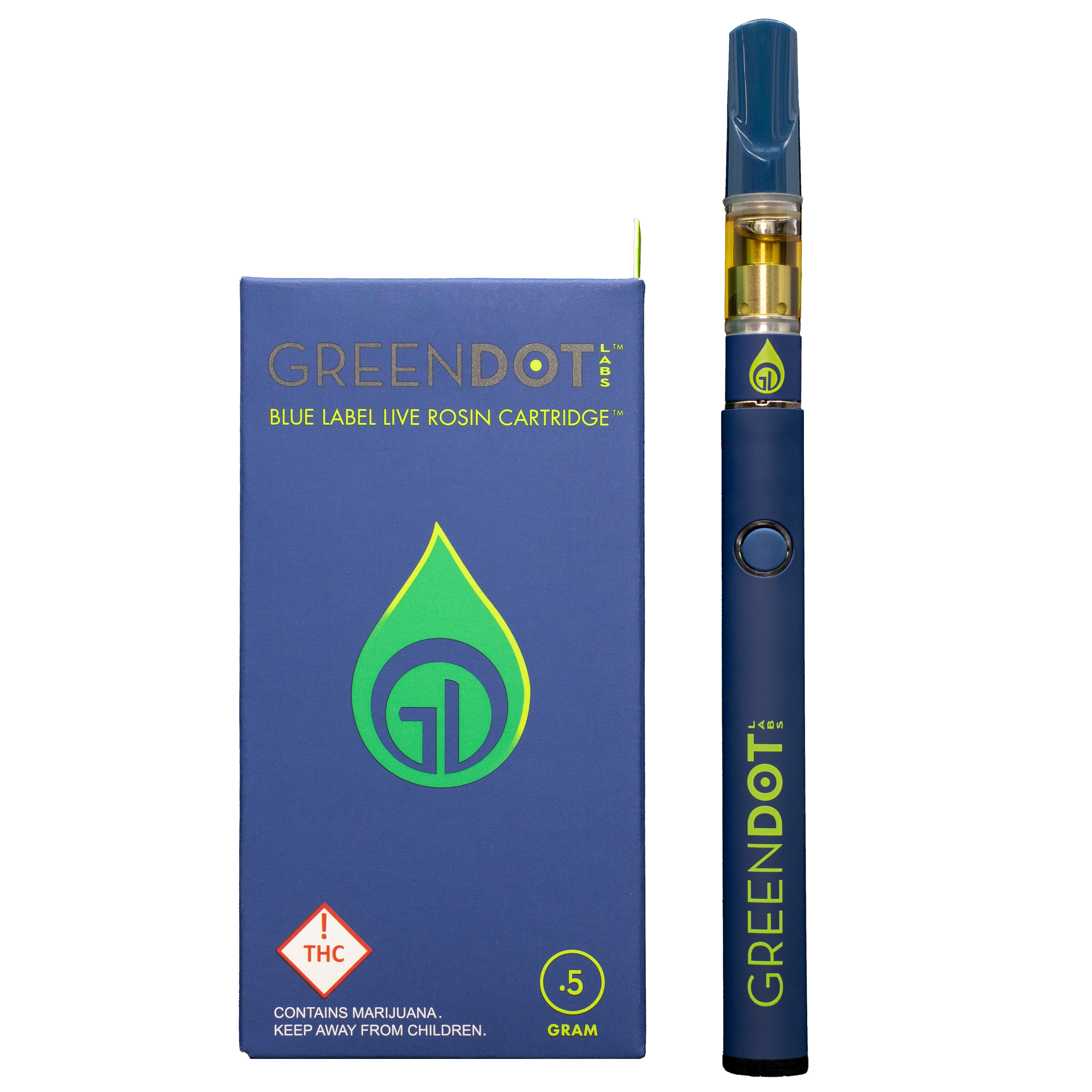 Photograph of product: Green Dot Blue Live Rosin AIO | Downshift
