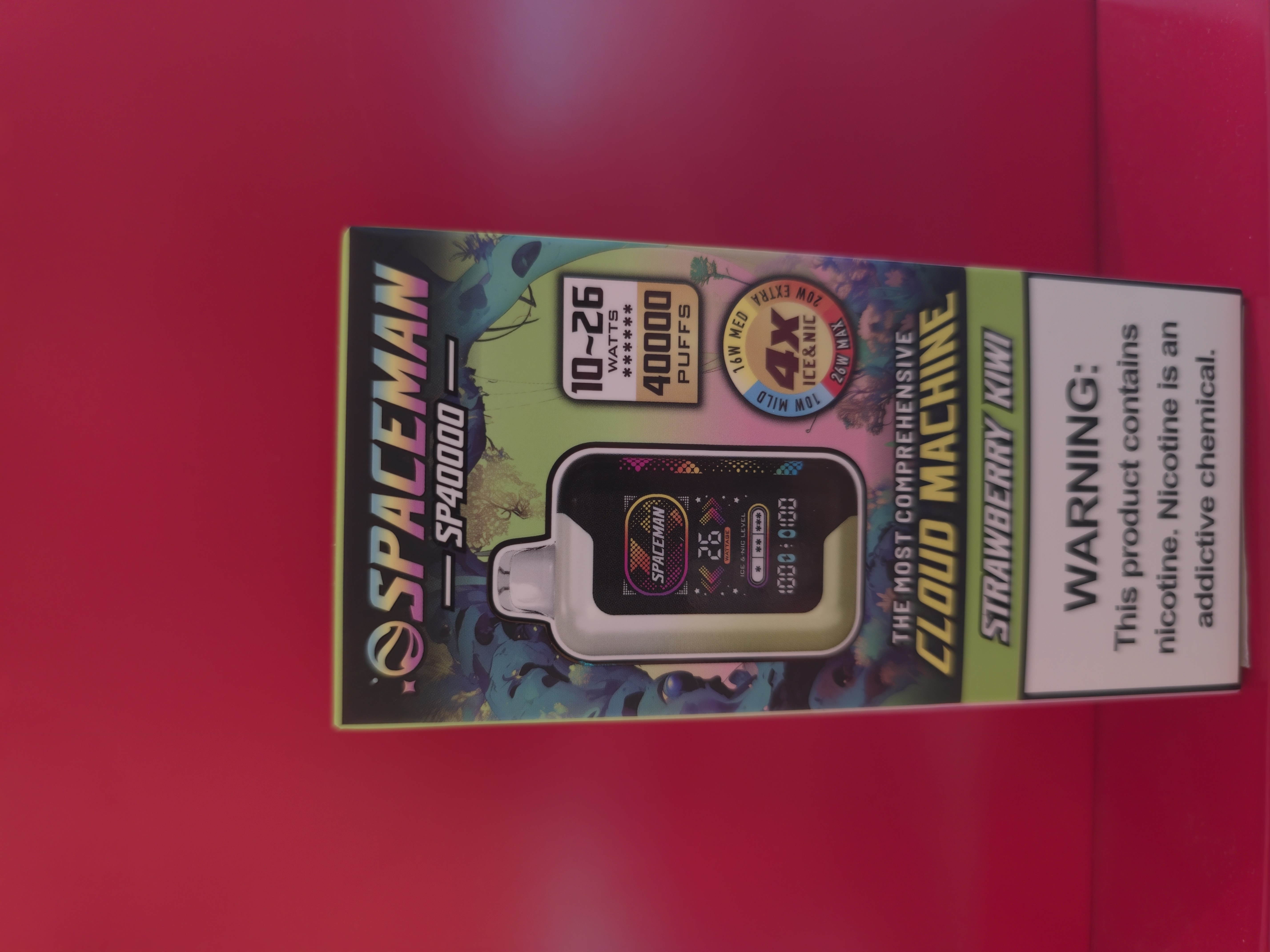 Photograph of product: Spaceman | 40K Puffs | Strawberry Kiwi | Nicotine Disposable