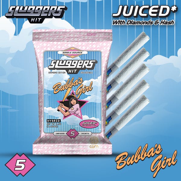 Photograph of product: Sluggers | Bubba's Girl Infused Pre-rolls 5 Pack |  2.5g