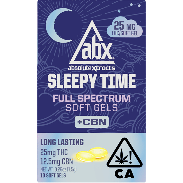 Photograph of product: Sleepy Time 25mg Soft Gel | Hash Rosin + CBN | 1ct - 