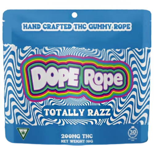 Photograph of product: Dope Rope Totally Razz Gummy Rope 200mg TH-oui