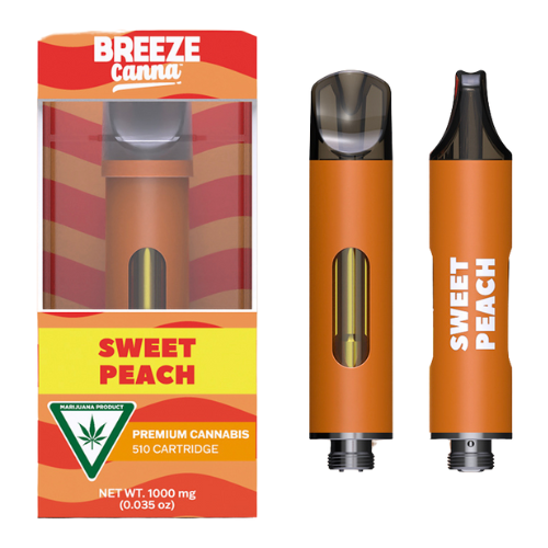 Photograph of product: Breeze Canna Peach Rings 510 Cart 1g