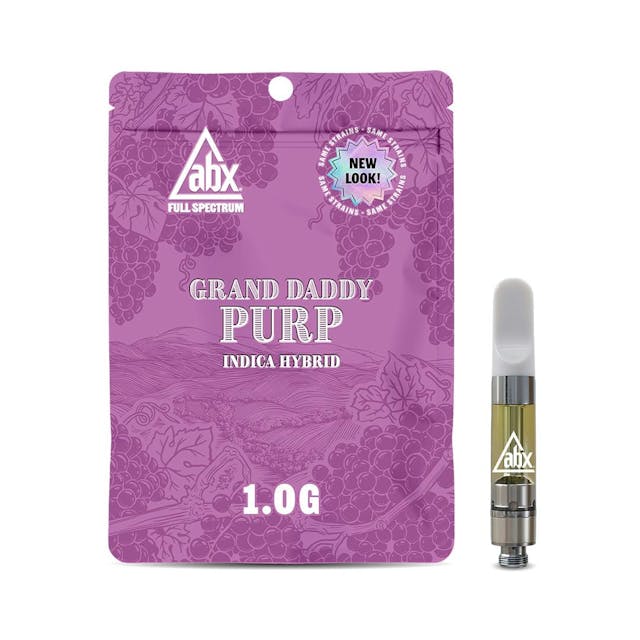 Photograph of product: ABX - Grand Daddy Purp High Potency Vape - 1g
