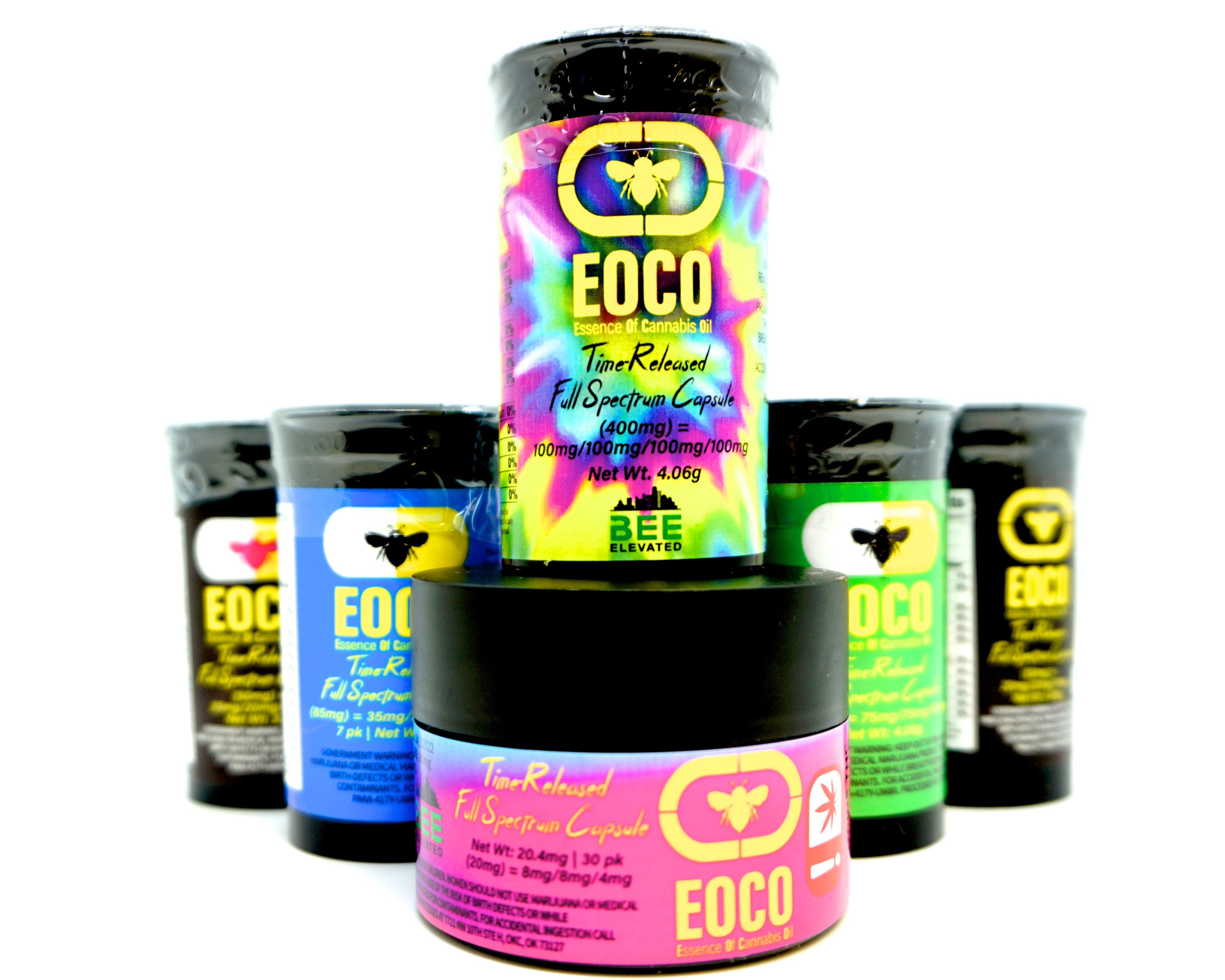 Photograph of product: Bee Elevated - Edible - EOCO Capsules 3 Pack - 400mg