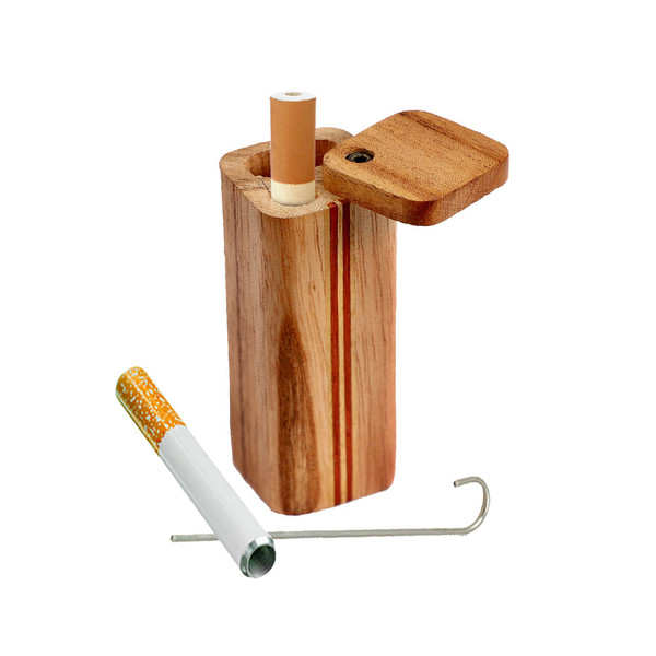 Photograph of product: Striped Square Wood Dugout with Poker 3.75"