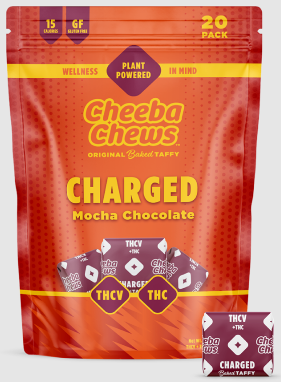 Photograph of product: Cheeba Chews - Wax Wrap Taffy - TH-ouiV 2:1 Charged Energy - 100mgTH-oui/50mgCBD