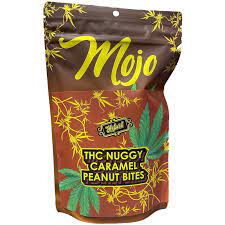 Photograph of product: MOJO | 200MG CHOCOLATE | NUGGY CARAMEL PEANUT BITES