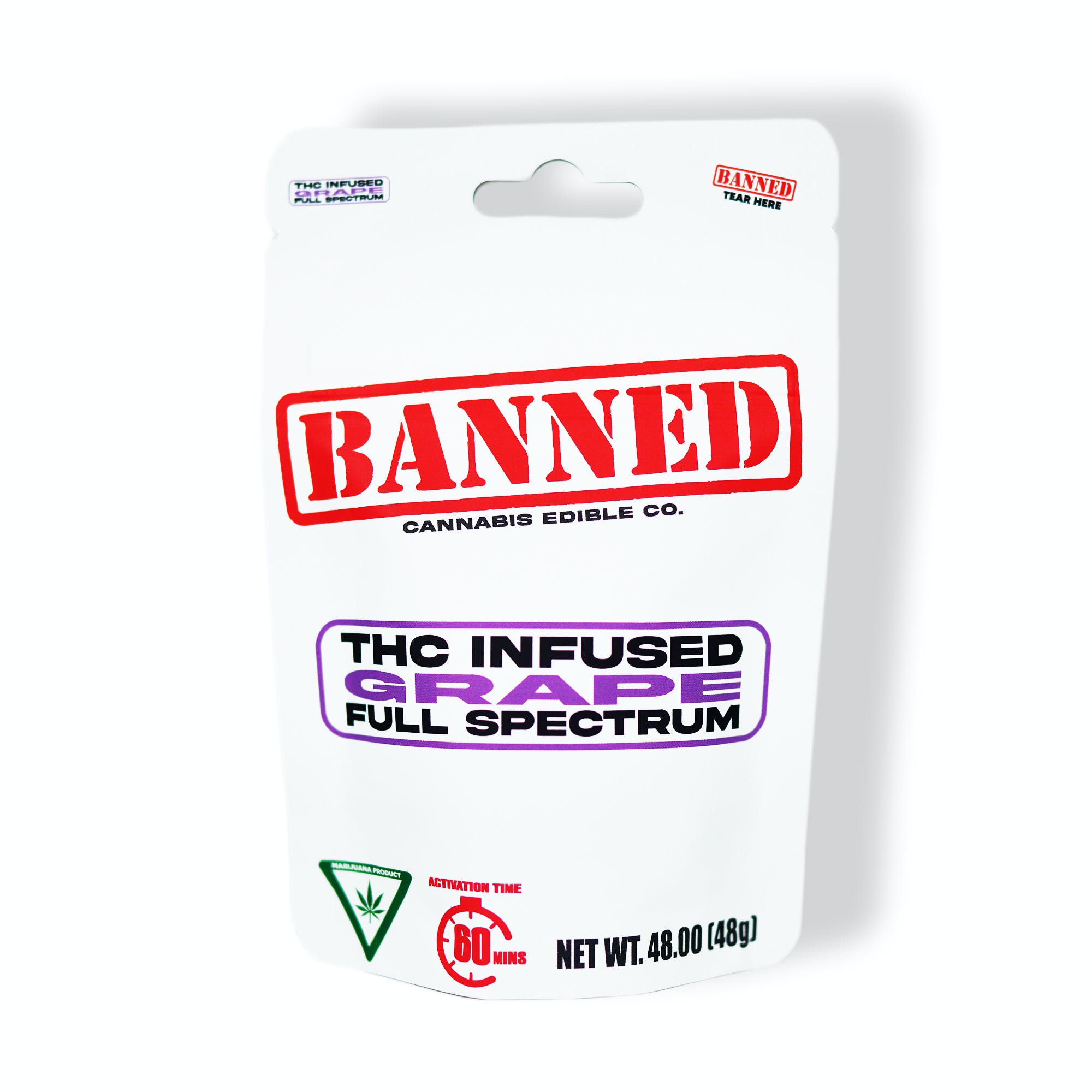 Photograph of product: Banned | Grape | 200mg Gummies (4x50mg)