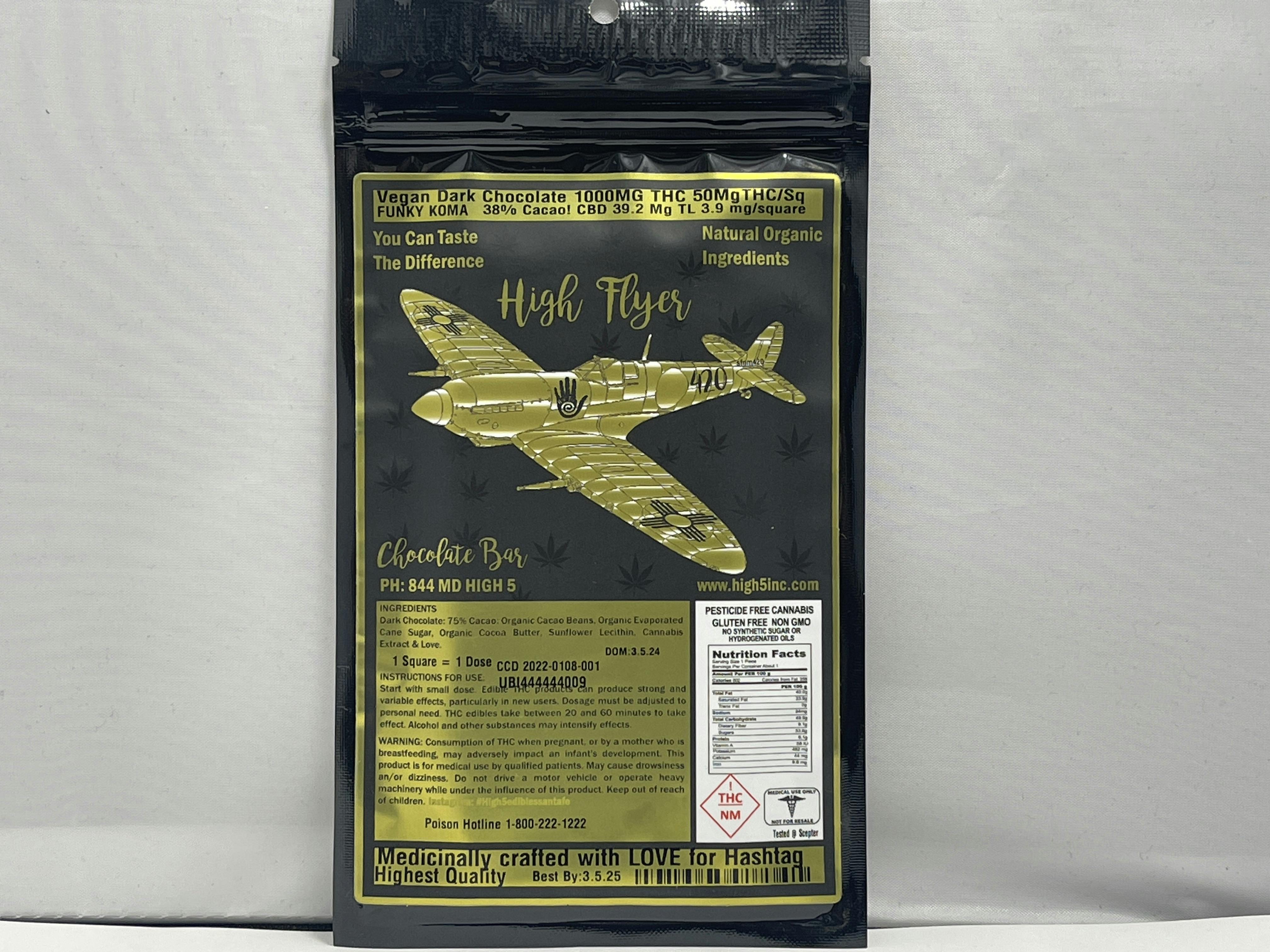 Photograph of product: Vegan Dark Chocolate 1000mg