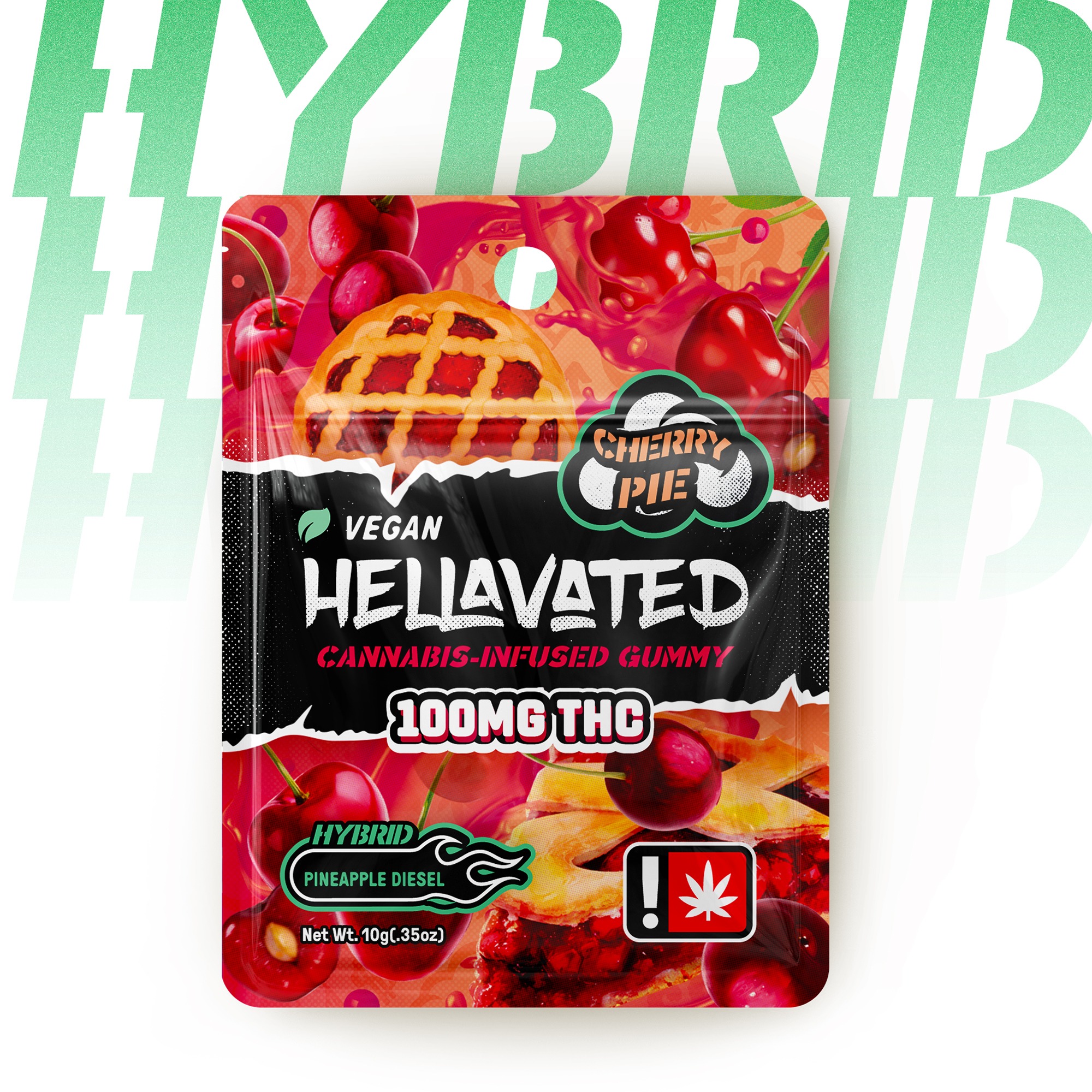 Photograph of product: Hellavated > Gummiez 100mg > Cherry Pie