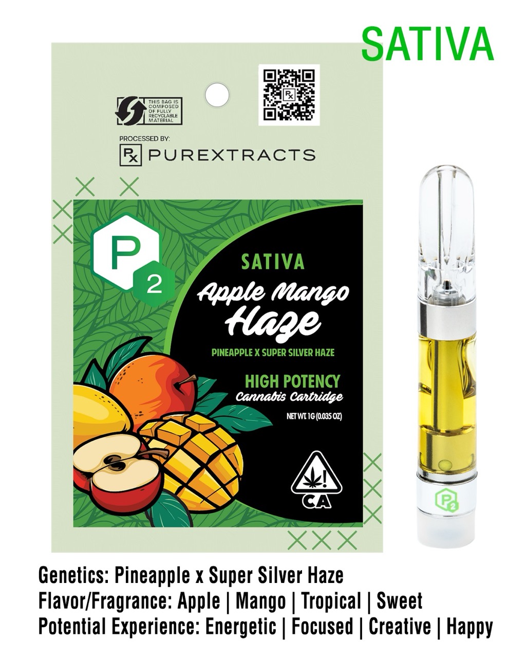 Photograph of Product: 1G - CART - APPLE MANGO HAZE
