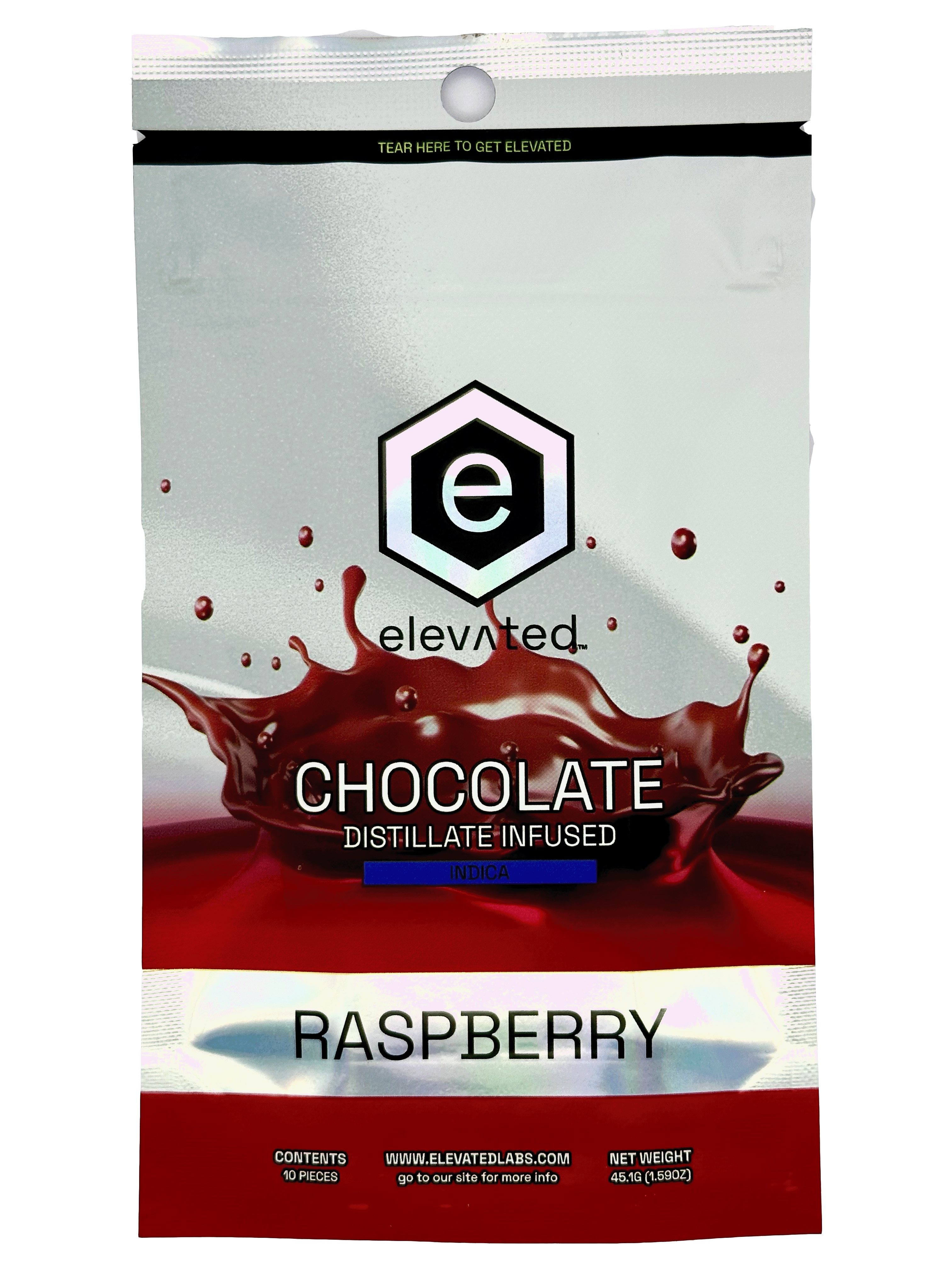 Photograph of product: Elevated - Chocolate - 100mg - Dark Raspberry - Oui'd