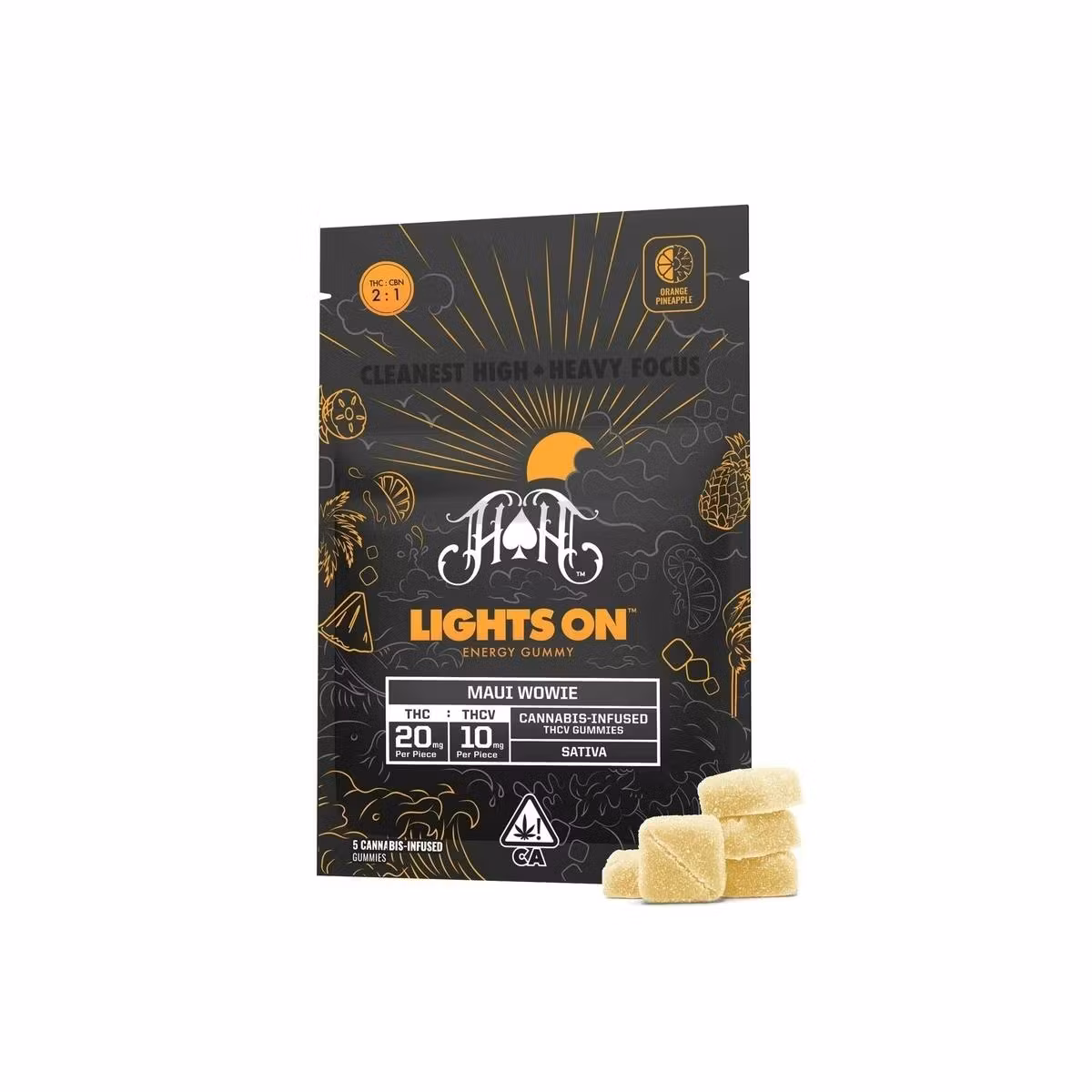 Photograph of product: Maui Wowie [S] - 100MG:50MG TH-oui:TH-ouiv Gummies 5PK