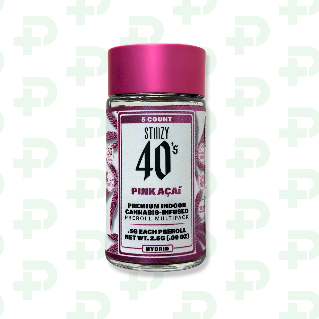 Photograph of product: Stiiizy 5 Pack Prerolls - Hybrid - Pink Acai