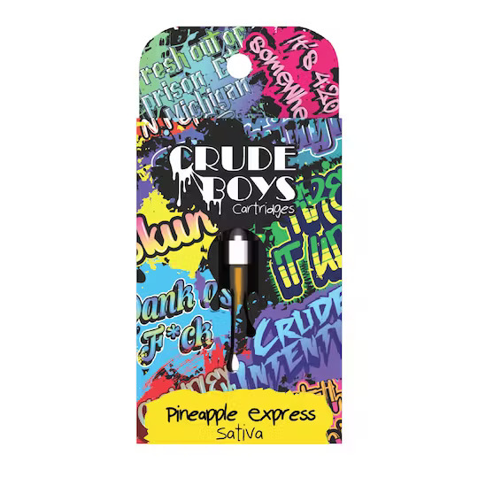 Photograph of product: Crude Boys | Pineapple Express | Vape Cart Oui'd