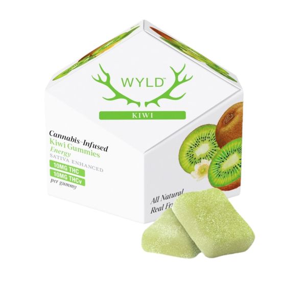 Photograph of product: Wyld Fruit Chews Kiwi 100mg TH-oui / 100mg TH-ouiv 1:1 - 