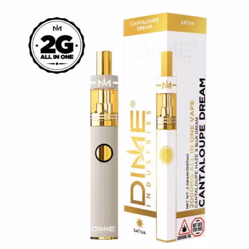 Photograph of product: Dime Industries | Cantaloupe Dream AIO - Signature Line Vape, 2g
