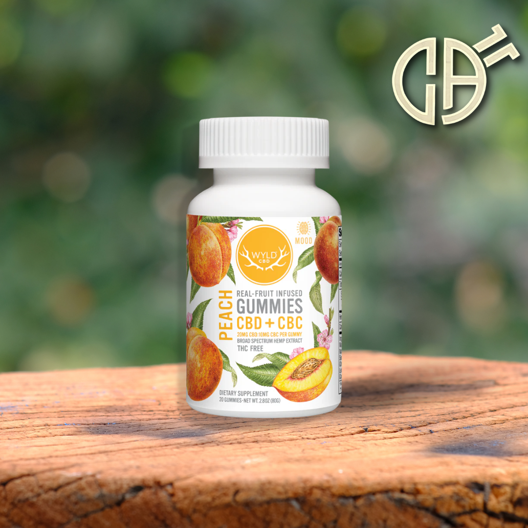 Photograph of product: Wyld | Peach CBD/CBG Gummies | 300mg