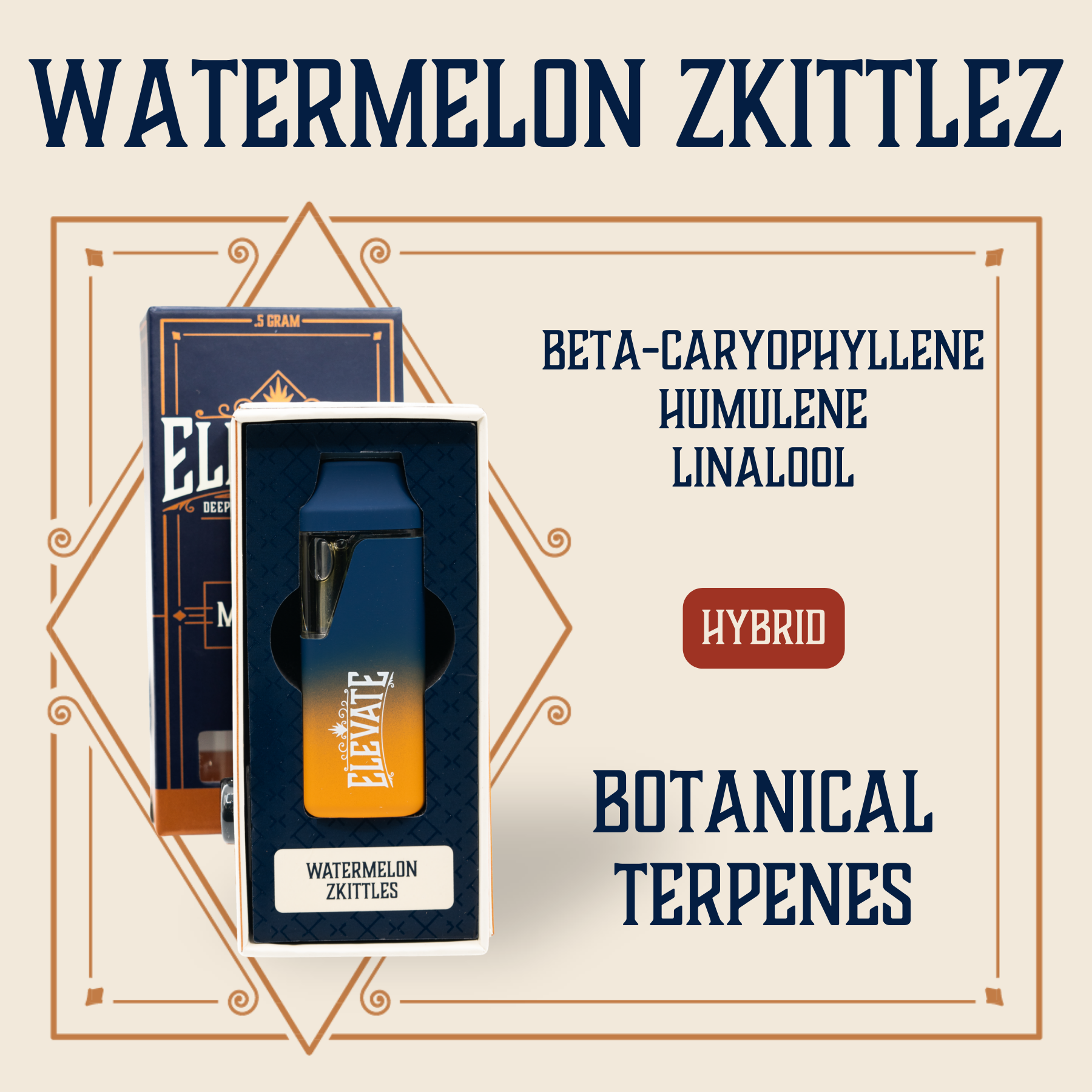 Photograph of product: Watermelon Zkittles Botanical Min-E-Bar | 0.5g