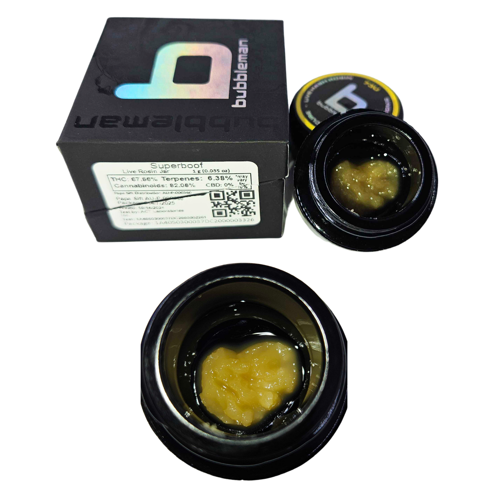 Photograph of product: BUBBLEMAN | Concentrate | Live Rosin | Superboof