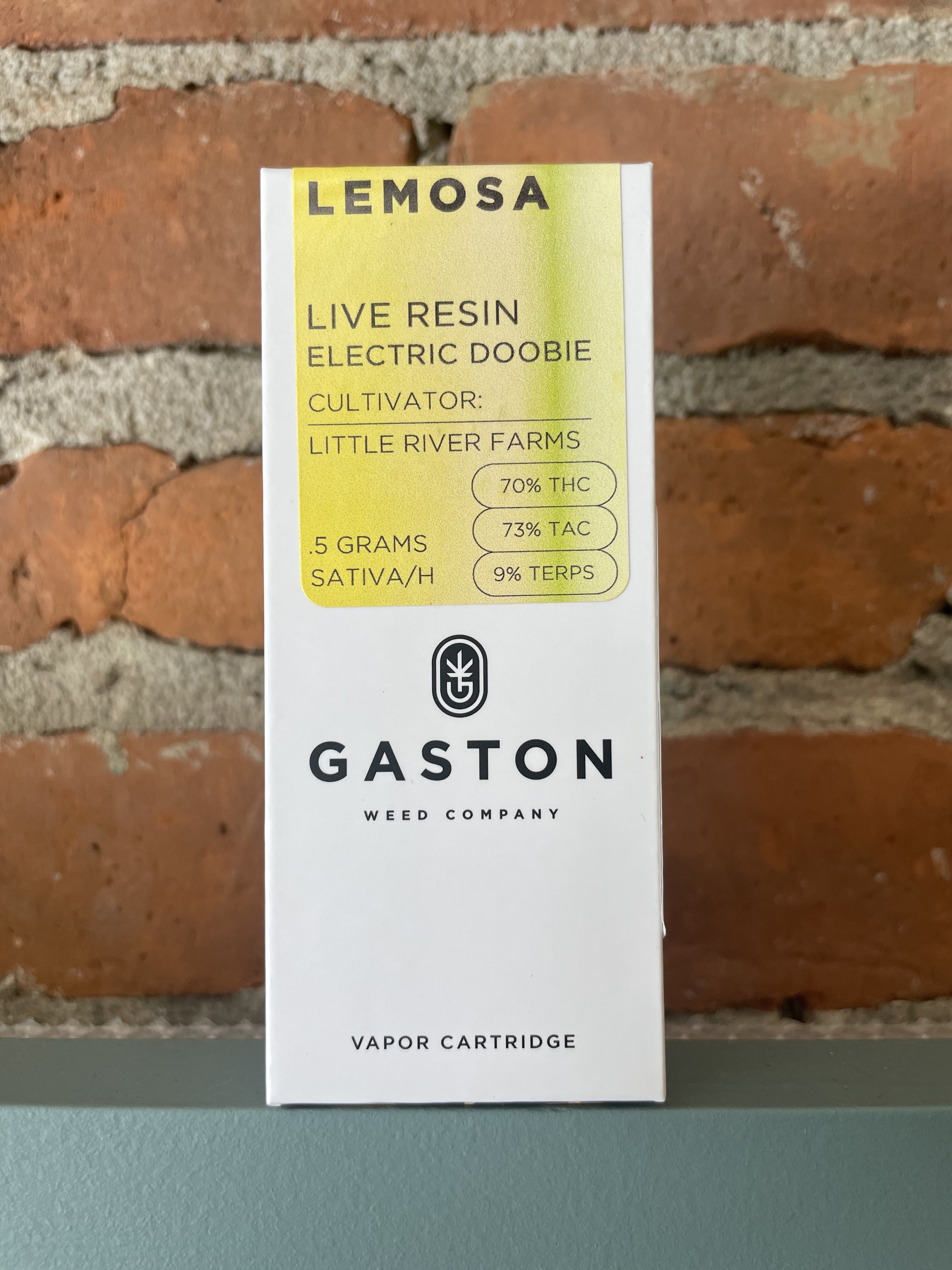 Photograph of product: Gaston Live Resin Vape Cartridge | Lemosa