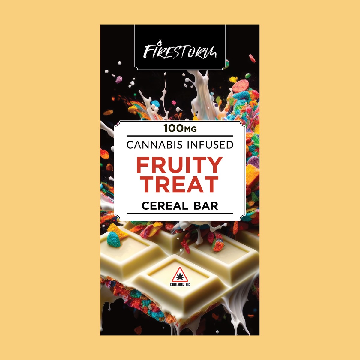 Photograph of product: Firestorm - Fruity Treat Cereal Bar - 100mg