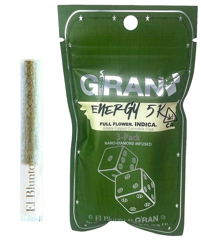 Photograph of Product: Albert Einstone | El Jointo | Energy 5K Giran | 1.8G 3Pk Glass Tipped Cannabis Cigs