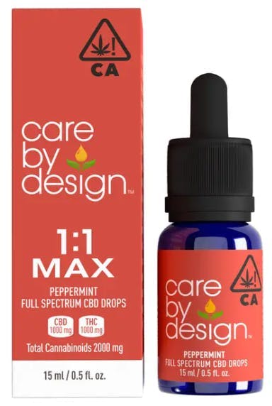 Photograph of product: Care By Design CBD Drops - 1:1 (15ml) Max