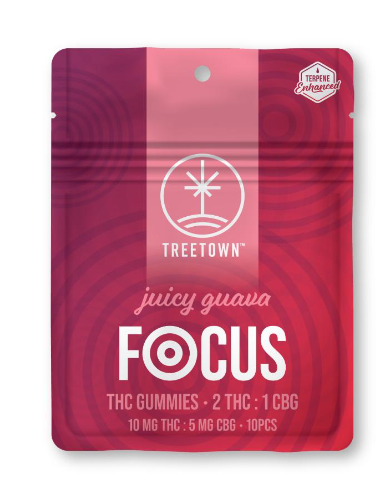 Photograph of product: 2:1 Juicy Guava | 10mg TH-oui x 5mg CBG | 10pk | TreeTown