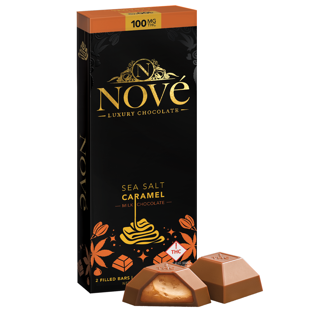 Photograph of product: Sea Salt Caramel Milk Chocolate (100mg TH-oui)