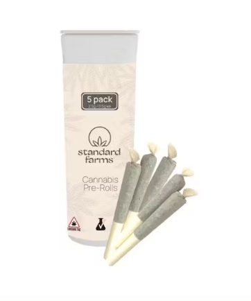 Photograph of product: Grape Skunk | 2.5g | Infused Pre-Roll 5 pk | Standard Farms