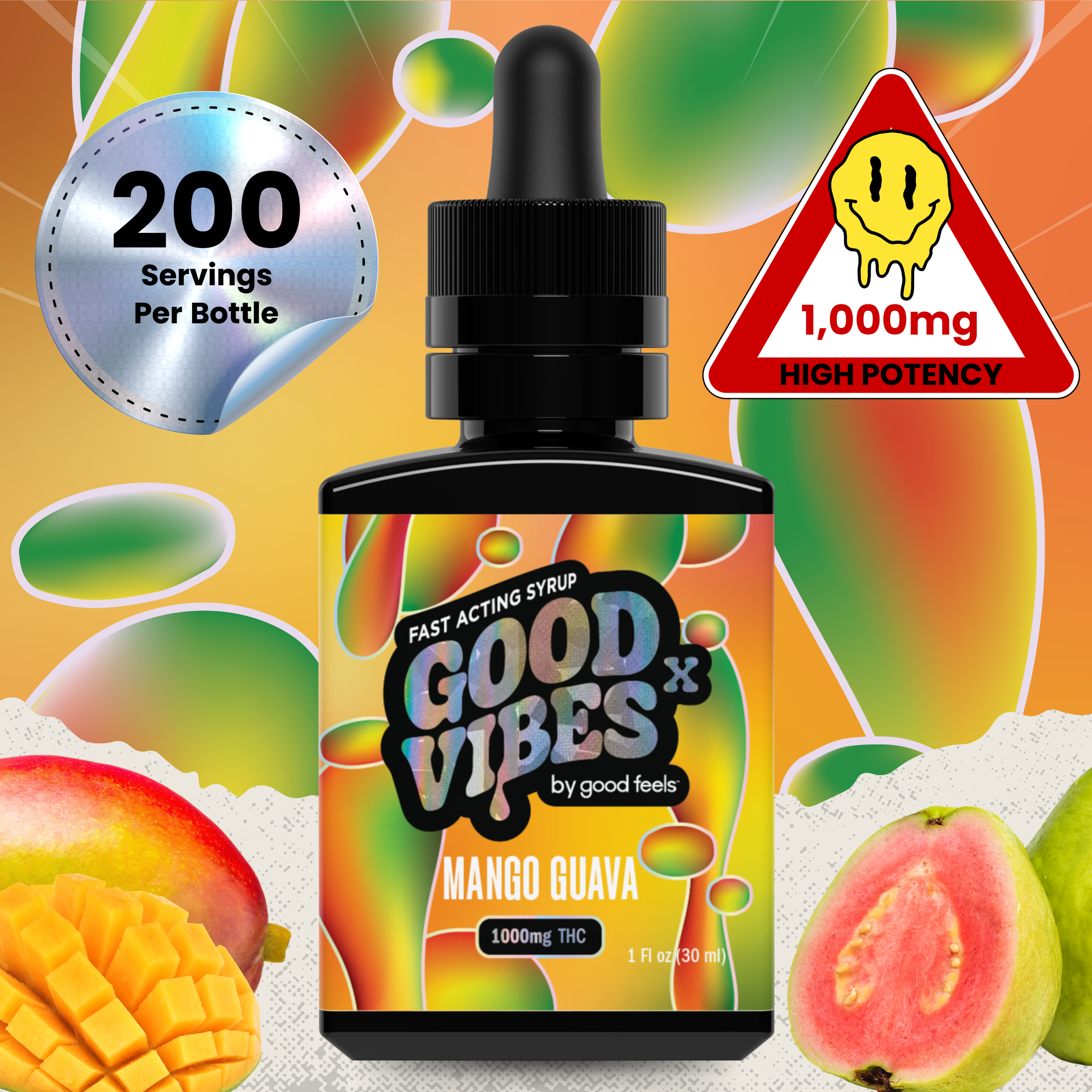 Photograph of product: Mango Guava Fast-Acting Syrup | 1000mg
