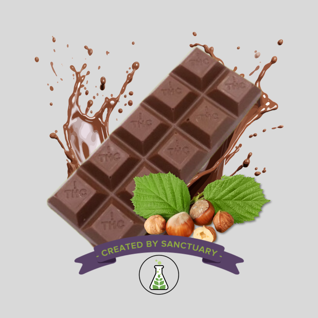 Photograph of product: Hazelnut Milk Chocolate Bar 100mg