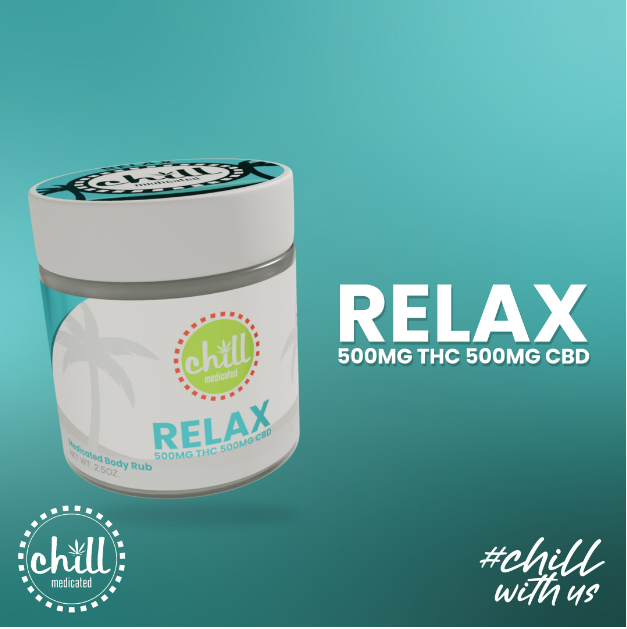 Photograph of product: Chill Medicated - RELAX Body Rub TH-oui: 500MG CBD