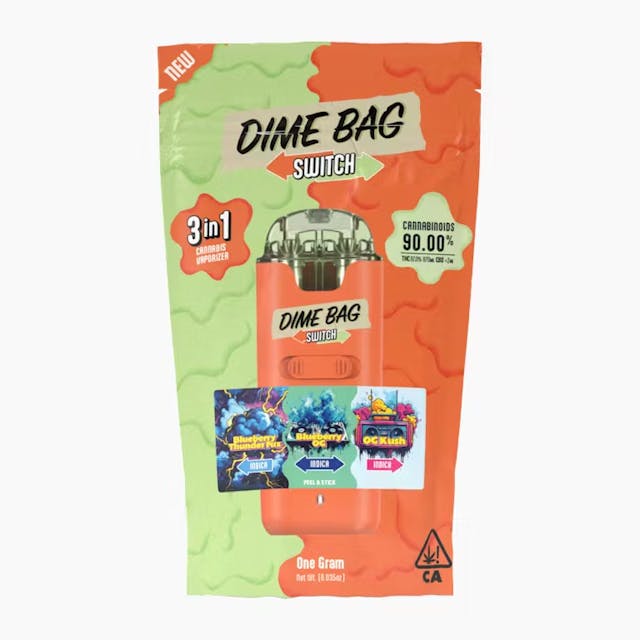 Photograph of product: Blueberry Thunder fux x OG Kush | Switch Dime Disposable [1g] - 