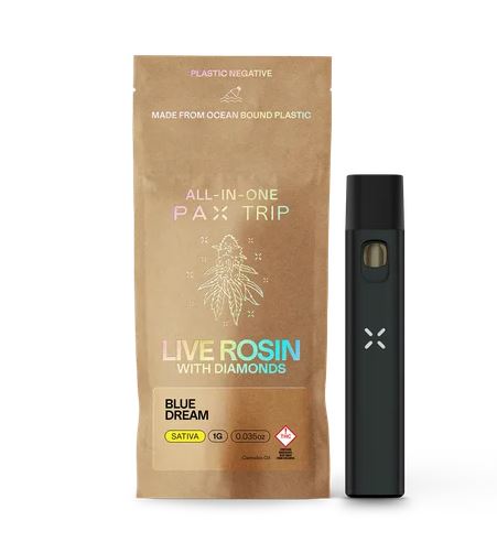 Photograph of product: PAX Tropicana Cookies Live Rosin + Diamonds Trip Oui'd All-in-One 1000mg
