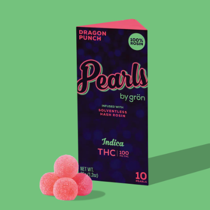 Photograph of product: E110 | Gron | Dragon Punch Pearls | Oui'd | Rosin | 100mg