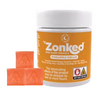 Photograph of product: Zzzonked Sleepy Pineapple Dream  100 mg 20pk